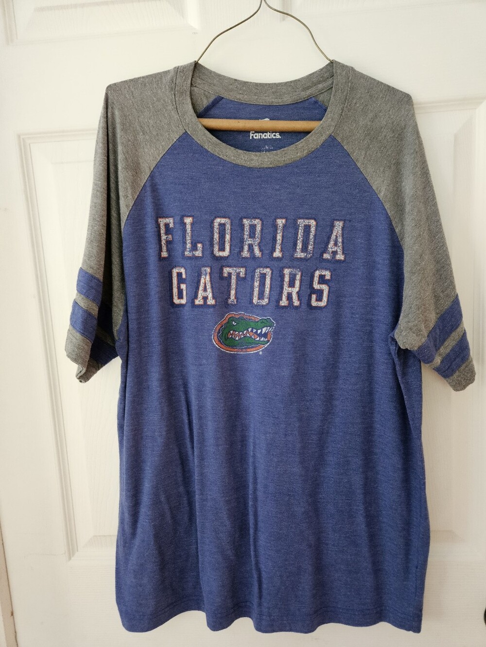 Fanatics Florida Gators Raglan Tee in Blue and Gray